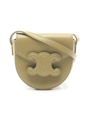 Celine Shoulder Bag Mini Besace Cuir Triomphe Pistachio Green Leather